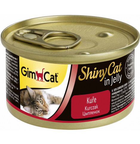 GIMCAT SHINYCAT консервы для кошек из цыпленка, 70г