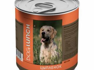 Dog Lunch консервы для собак (Цыпленок в желе), 750г