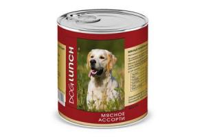 Dog Lunch консервы для собак (Мясное ассорти в желе), 750г