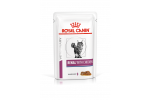 Royal Canin Renal с курицей (в соусе) Консервированный корм для взрослых кошек с курицей для поддержания функции почек при острой или хронической почечной недостаточности, 85г