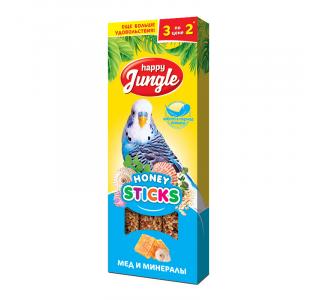 Happy Jungle Палочки для птиц мед+минералы, 3 шт., 12г