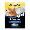 GimCat Schnurries, витамины для кошек, лакомые сердечки с лососем и таурином, 1 шт.