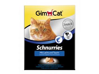 GimCat Schnurries, витамины для кошек, лакомые сердечки с лососем и таурином, 1 шт.