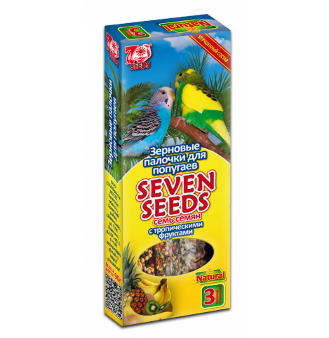 Seven Seeds Палочки для попугаев, с тропическими фруктами 3 шт.