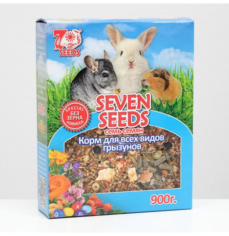 Seven Seeds SUPERMIX Корм для всех видов грызунов (беззерновой), 900 г