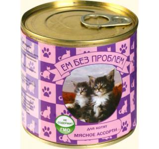 Ем Без Проблем консервы для котят, мясное ассорти 250г