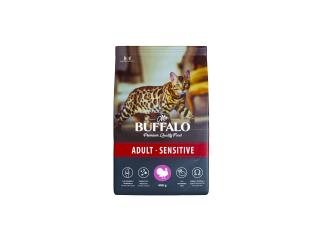 MR. BUFFALO ADULT SENSITIVE С ИНДЕЙКОЙ Сухой корм для взрослых кошек и котов с чувствительным пищеварением, 400г