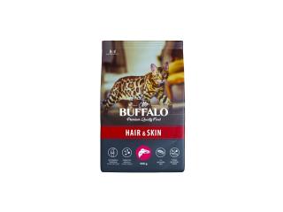 MR. BUFFALO HAIR & SKIN С ЛОСОСЕМ Сухой корм для кошек с чувствительной кожей, 400г