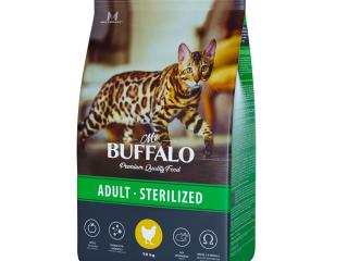 MR. BUFFALO STERILIZED С КУРИЦЕЙ
Сухой корм для стерилизованных кошек и кастрированных котов, 400г