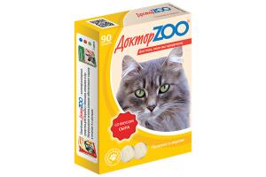 Доктор ZOO, витамины для кошек со вкусом сыра и биотином, уп. 90 табл.