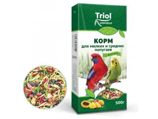 TRIOL Корм Standard для мелких и средних попугаев с фруктами, 500г