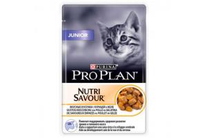 PRO PLAN NUTRISAVOUR JUNIOR Консервированный корм для котят, с курицей в желе, 85г