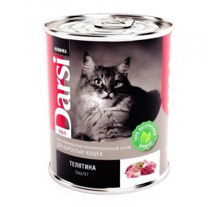 Darsi Консервированный корм Телятина для кошек в виде паштета, 340г