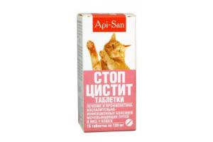 Стоп-Цистит таблетки для кошек Api-San, 15 шт.