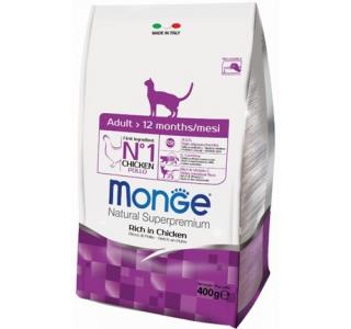 Monge Cat Daily Line Сухой корм для взрослых кошек из курицы, 400 г