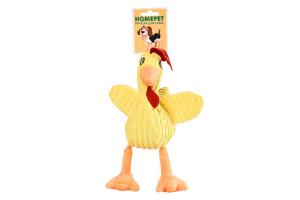 HomePet Игрушка для собак Петух с пищалкой и шуршащим эффектом плюш, 20 х 33 см